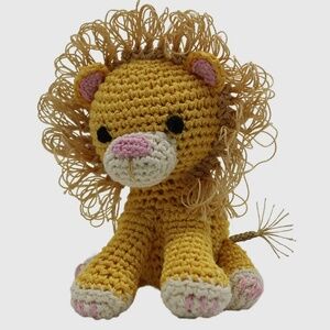 Knit Knack Lion Animal Organic Cotton Pet Toys